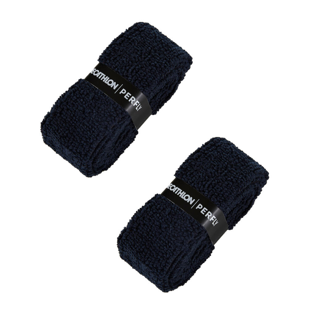 BADMINTON TOWEL GRIP x 2 BLACK